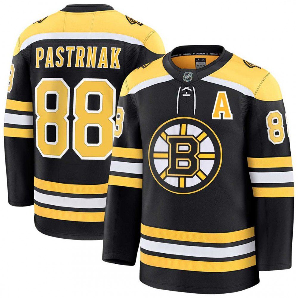 David Pastrnak Boston Bruins Black Home Premium Jersey-Pro Kit Vault | Brand New 26/27 Sports Jerseys